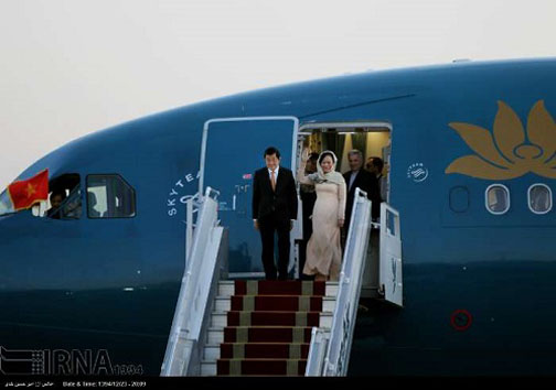 رییس‌جمهور ویتنام و همسر در تهران+ عکس