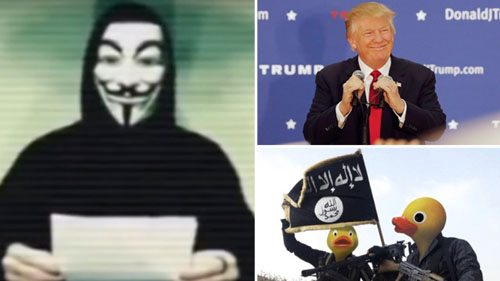 پاسخ هکرهای ناشناس به اظهارات توهین‌آمیز ترامپ علیه مسلمانان+ تصاویر
