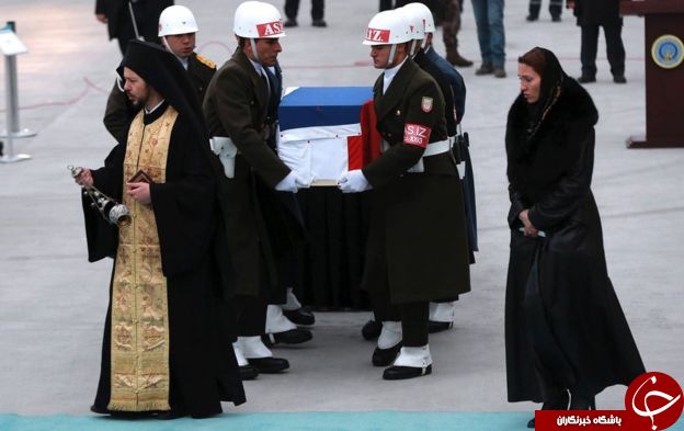 مراسم انتقال جسد سفیر ترور شده روسیه از آنکارا به مسکو + تصاویر