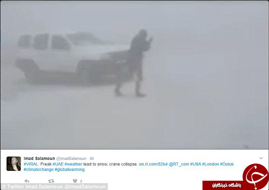 آدم‌برفی دوبی در توییتر طوفان کرد +تصاویر