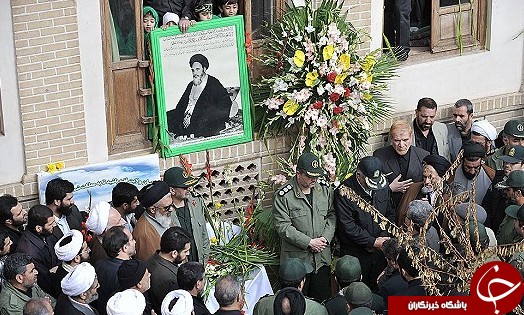 گلباران بیت امام خمینی در قم+تصاویر