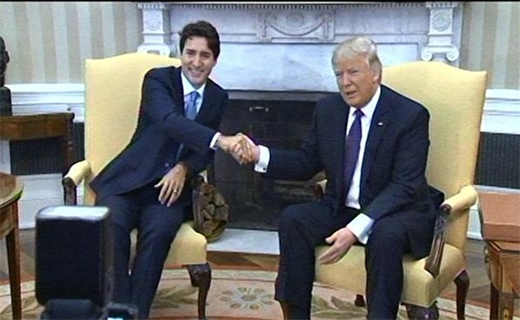 دیدار و گفتگوی دونالد ترامپ با نخست وزیر کانادا در کاخ سفید