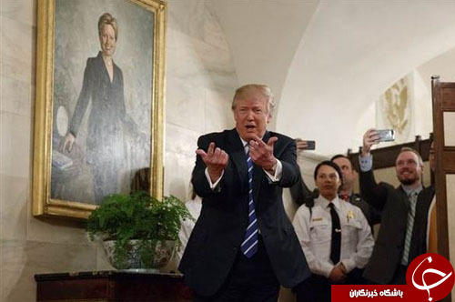 ترامپ بازدیدکنندگان کاخ سفید را غافلگیر کرد+ تصاویر