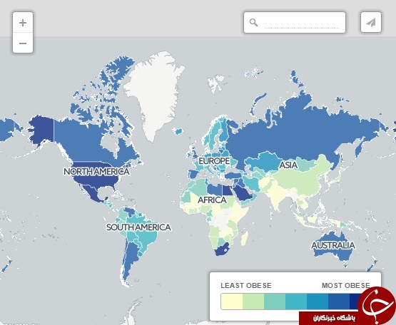 کدام کشورها بیشترین افراد چاق را در خود جای داده اند؟+ نقشه