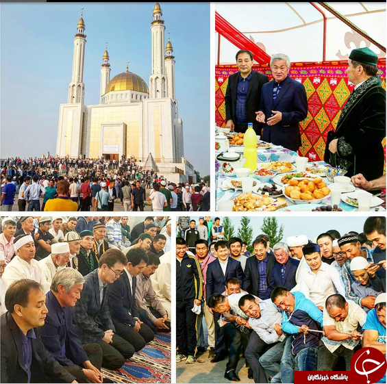 مسلمانان مسکو نماز عید فطر را اقامه کردند/ پخش شیرینی رایگان+تصاویر
