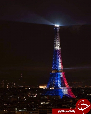 نورپردازی برج ایفل پس از راهیابی تیم فرانسه به دیدار نهایی+تصاویر