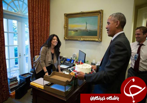 کیک اوباما برای تولد دستیار ایرانی اش (عکس)