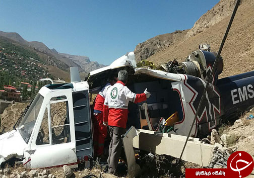 علت سقوط مرگبار بالگرد اورژانس در جاده هراز مشخص شد+ اسامی قربانیان