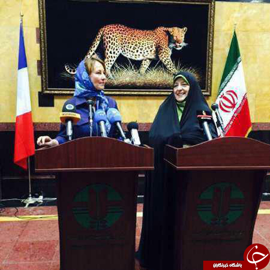 همسر سابق رئیس جمهور فرانسه (اولاند) در تهران، کنار ابتکار +تصاویر