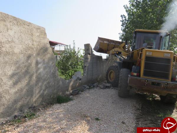 تخریب ساخت وساز های غیر مجاز در دو شهر مازندران + تصاویر