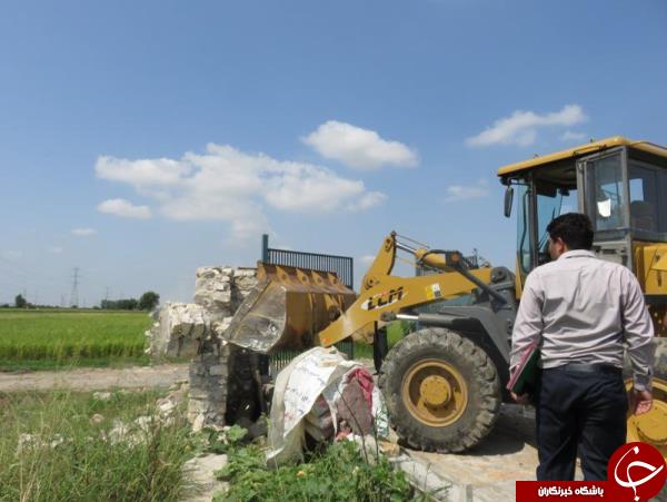 تخریب ساخت وساز های غیر مجاز در دو شهر مازندران + تصاویر