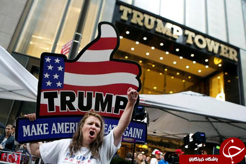تجمع هواداران ترامپ مقابل برج منهتن+ تصاویر