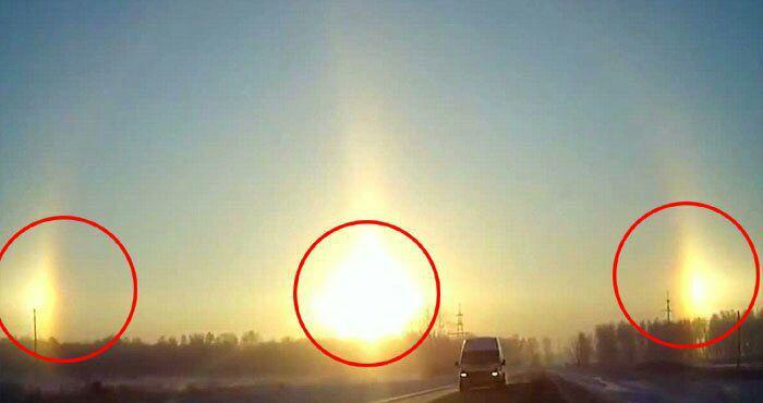 پدیده «ظهور سه خورشید» در آسمان چین+ عکس