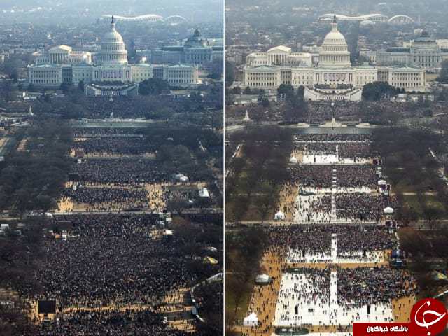 تفاوت عملکرد ۱۰۰ روزه ترامپ و اوباما در قالب تصاویر