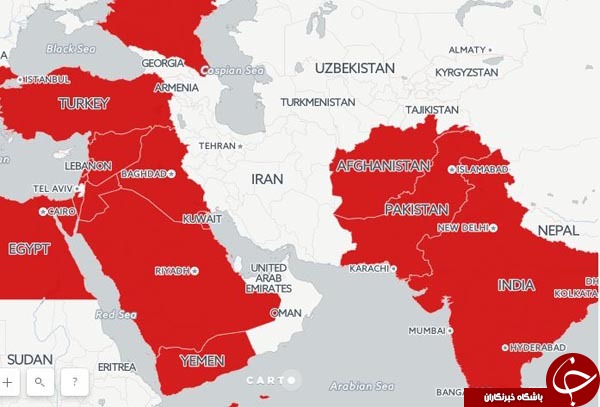 معرفی 48 کشور جهان در معرض حملات تروریستی+ نقشه