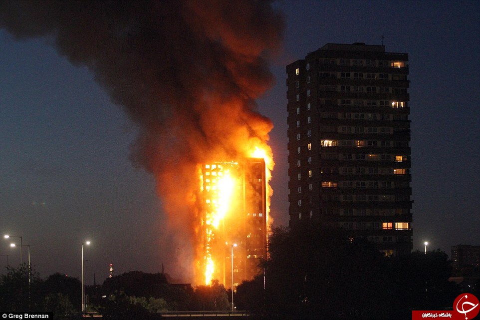 آتش‌سوزی در برجی مسلمان‌نشین در لندن/ احتمال فروریختن ساختمان وجود دارد+ تصاویر
