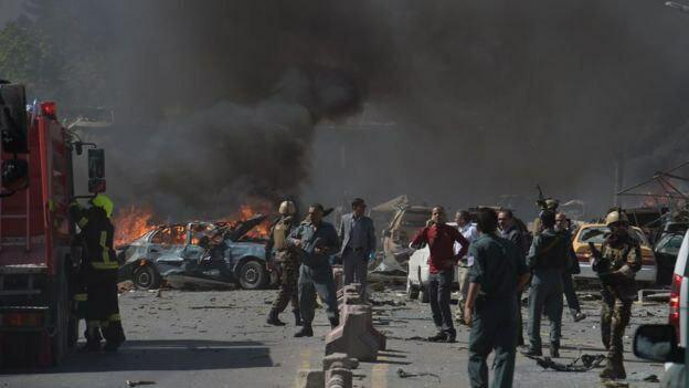 انفجار یک خودروی بمب‌گذاری‌شده در کابل