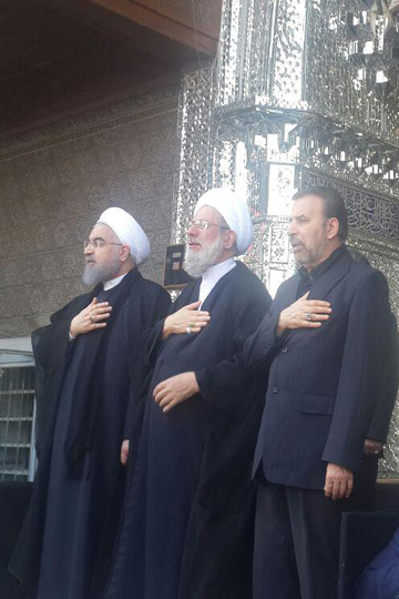 حضور رئیس جمهور در مراسم عزاداری عاشورای حسینی در حرم حضرت عبدالعظیم حسنی(ع)+تصاویر