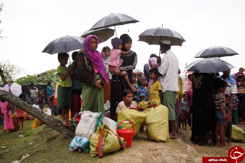 زندگی مصیبت بار آوارگان روهینگیایی در زیر باران! + تصاویر