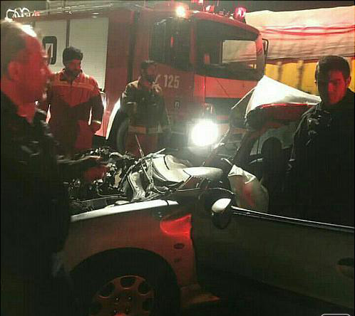 تصادف مرگبار پژو 206 با کامیونت در بزرگراه شهید یاسینی+عکس