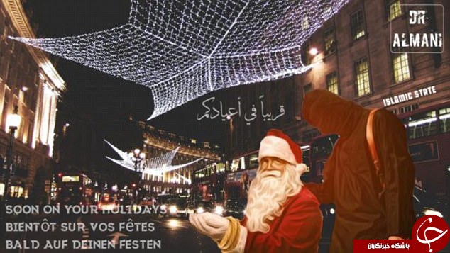 پوستر‌های تبلیغاتی تهدیدآمیز داعش در آستانه کریسمس+ تصاویر