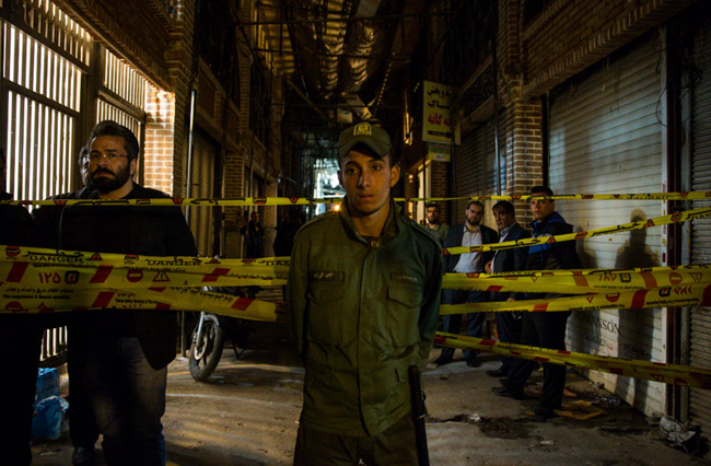(تصاویر) انفجار در بازار تهران
