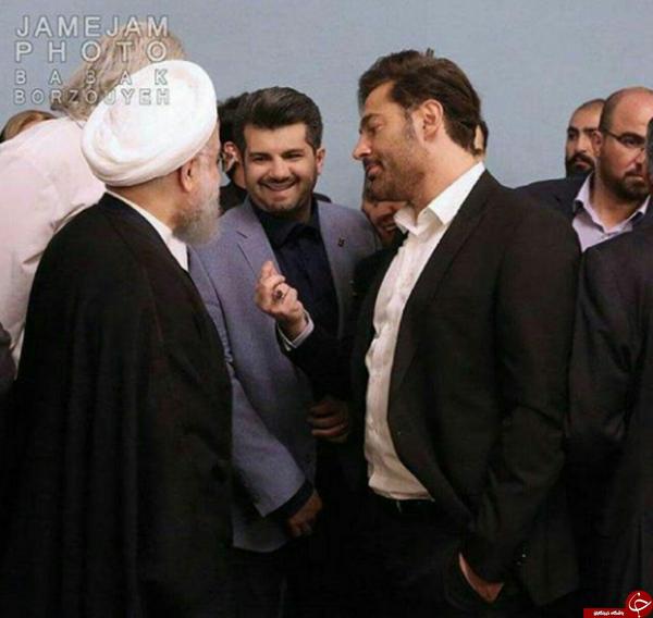 عکس جنجالی محمدرضا گلزار و  رئیس جمهور