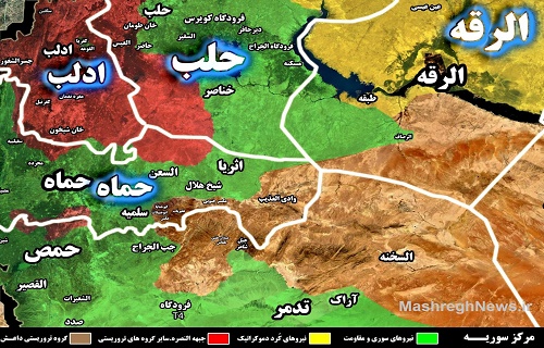 نبرد سرنوست‌ساز برای قیچی کردن تروریست‌ها/ شمال حمص و جنوب شرق حماه گورستان داعش می‌شود + نقشه میدانی